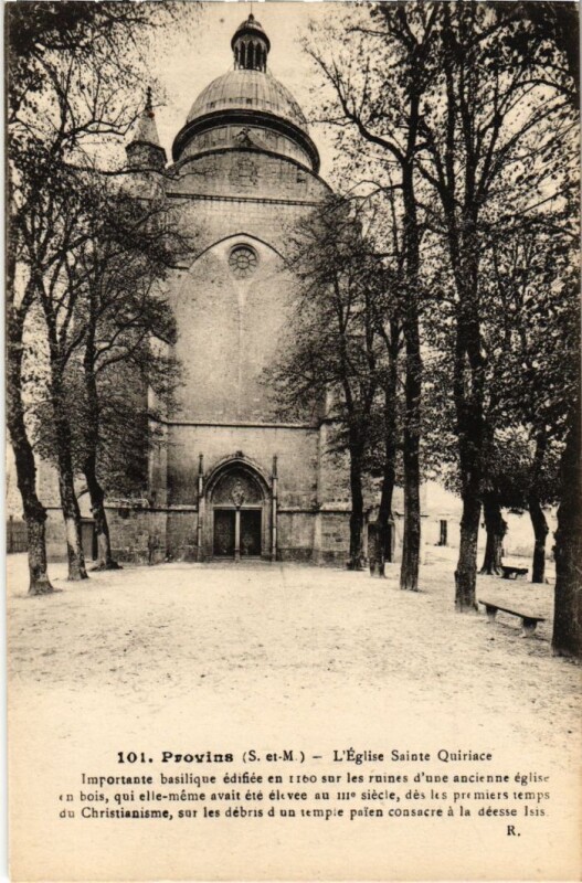 Carte postale ancienne Provins Eglise Saint-Quiriace à Provins