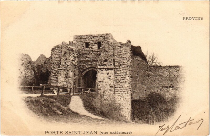 Carte postale ancienne Provins Porte Saint-Jean à Provins