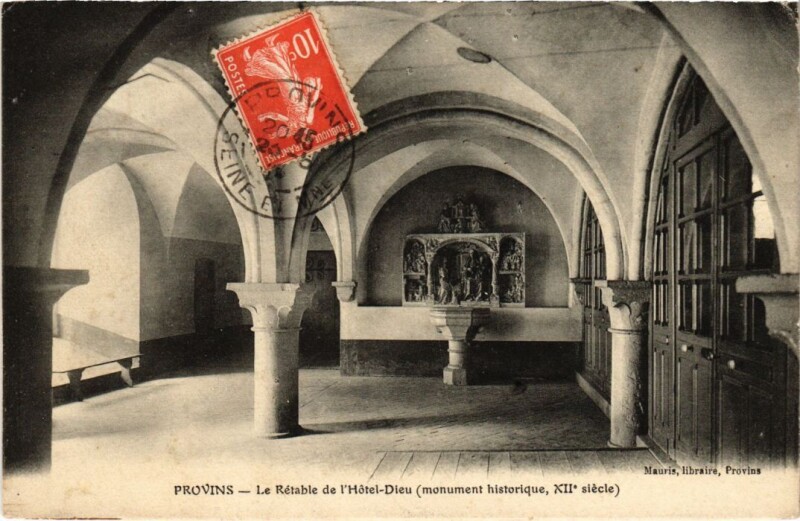 Carte postale ancienne Provins Le Retable de l'Hotel Dieu à Provins