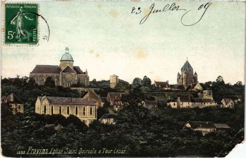Carte postale ancienne Provins Eglise Saint-Quiriace à Provins