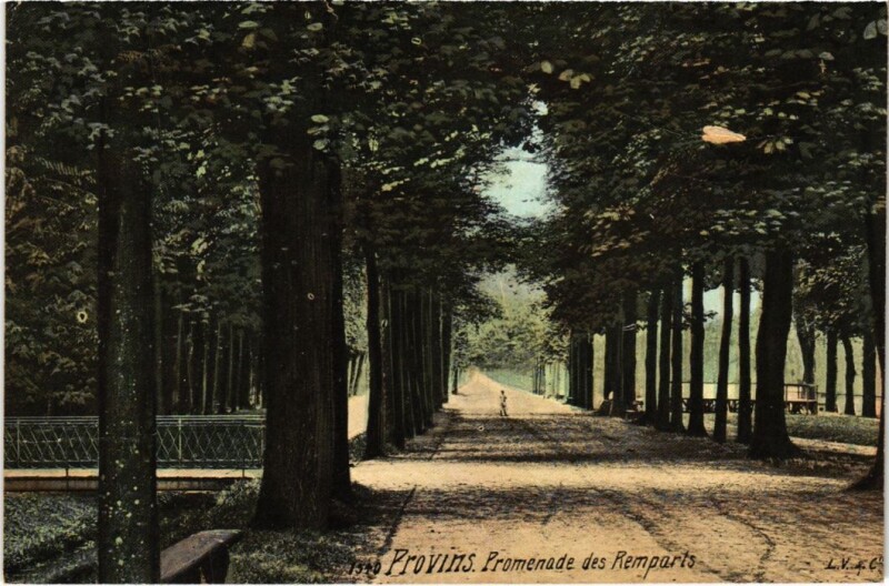 Carte postale ancienne Provins Promenade des Remparts à Provins