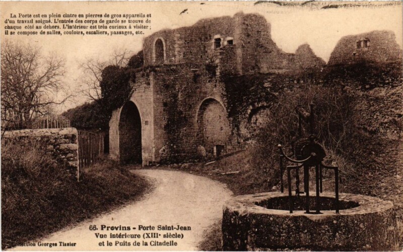 Carte postale ancienne Provins Porte Saint-Jean à Provins