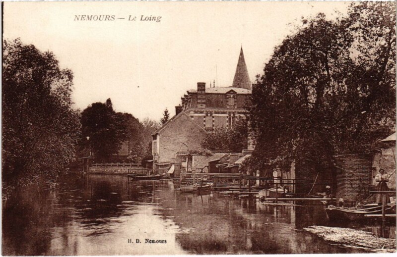 Carte postale ancienne Nemours Le Loing à Nemours