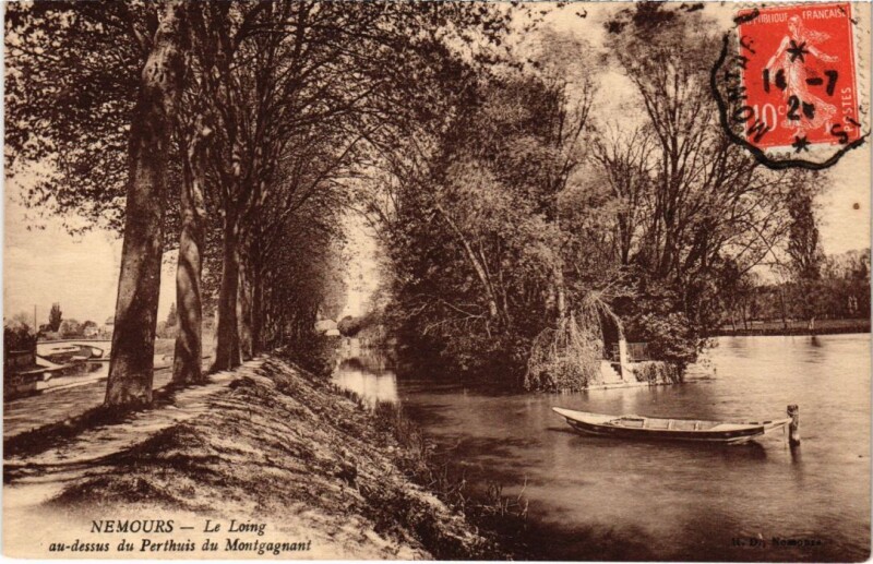 Carte postale ancienne Nemours Le Loing à Nemours
