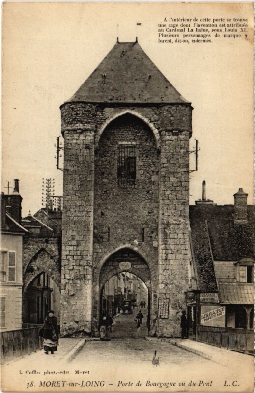 Carte postale ancienne Moret sur Loing Porte de Bourgogne