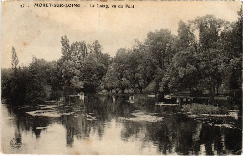 Carte postale ancienne Moret sur Loing Le Loing