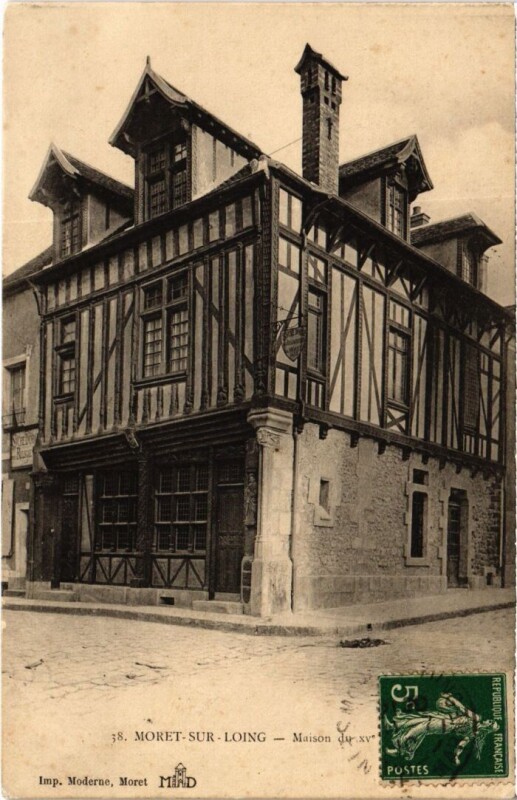 Carte postale ancienne Moret sur Loing Maison