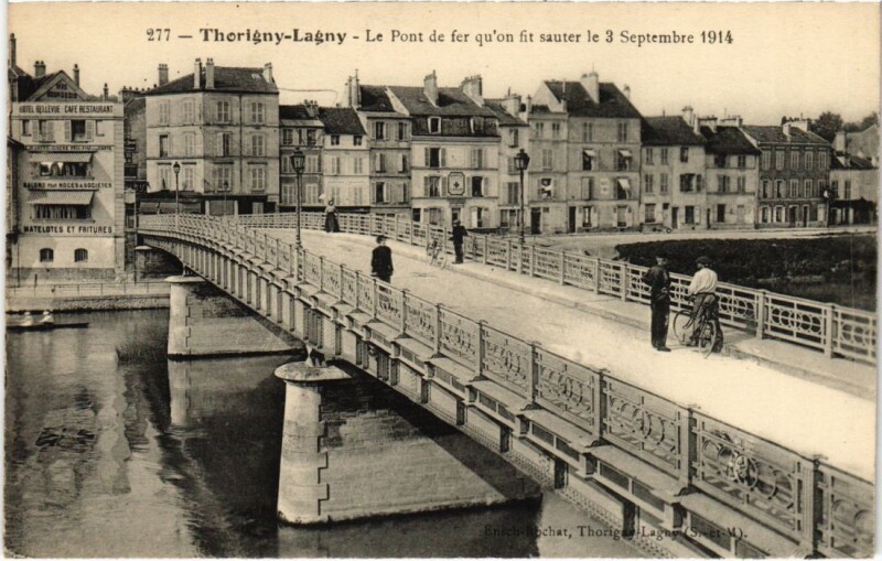 Carte postale ancienne Thorigny-sur-Marne Lagny-sur-Marne - Le Pont de Fer à Lagny-sur-Marne