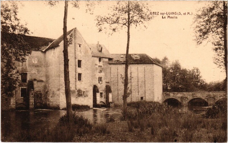 Carte postale ancienne Grez-sur-Loing Le Moulin à Grez-sur-Loing