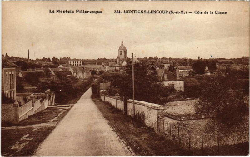 Carte postale ancienne Montigny-Lencoup Cote de la Chasse à Montigny-Lencoup