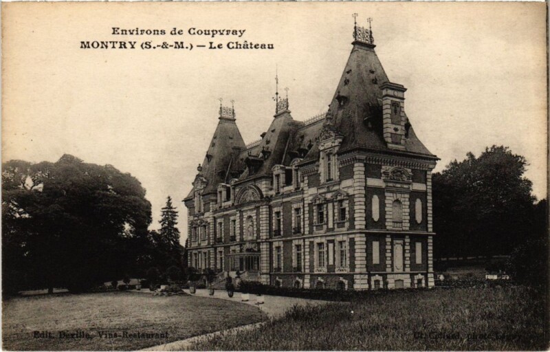 Carte postale ancienne Montry Le Chateau à Montry