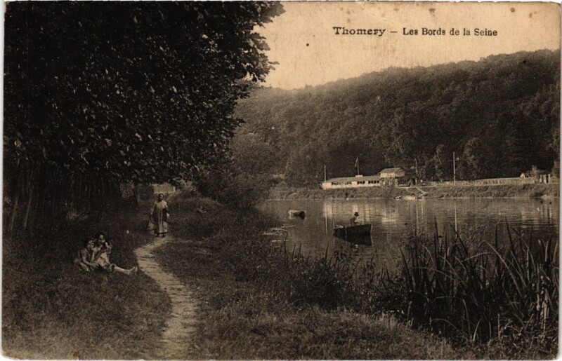 Carte postale ancienne Thomery Les Bords de la Seine à Thomery