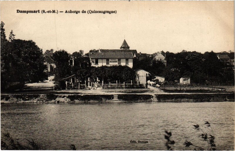 Carte postale ancienne Dampmart Auberge du Quincangrogne à Dampmart