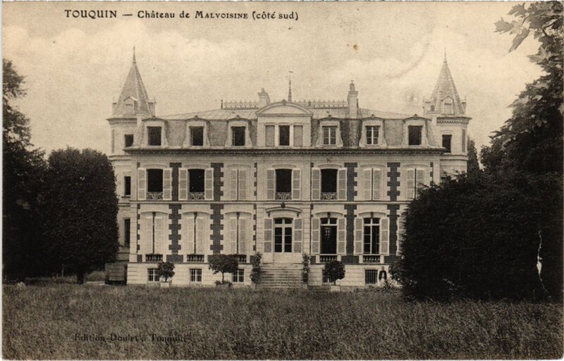 Carte postale ancienne Touquin Chateau de Malvoisine - Cote Sud à Touquin