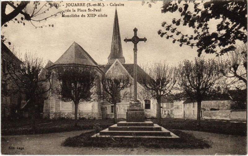 Carte postale ancienne Jouarre Calvaire de la Place Saint-Paul à Jouarre