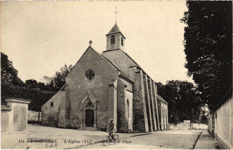 Carte postale ancienne Pomponne L'Eglise à Pomponne