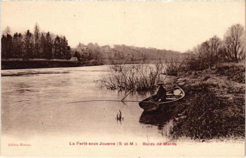 Carte postale ancienne La Ferte-sous-Jouarre Bords de Marne à Jouarre