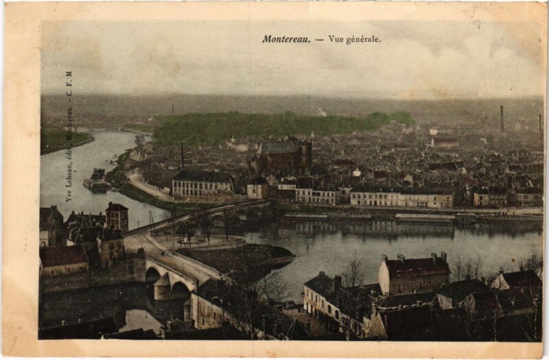Carte postale ancienne Montereau Vue Generale