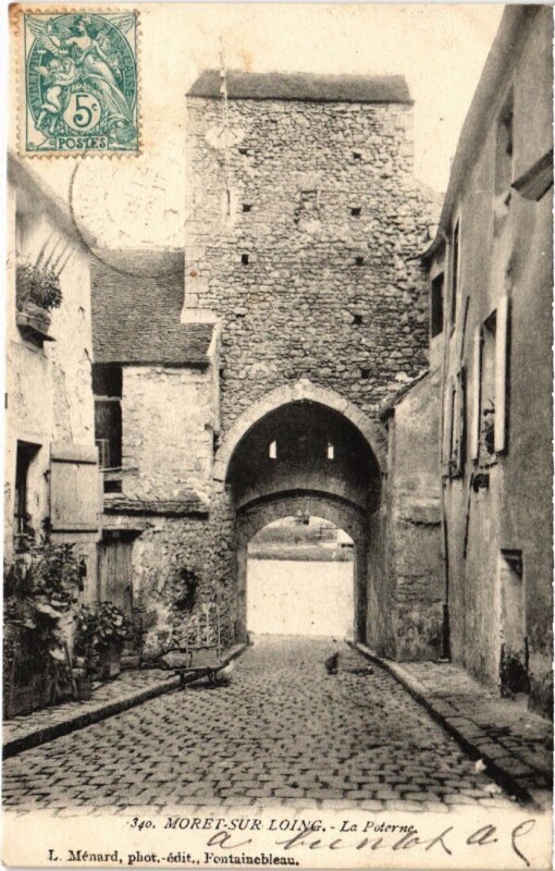 Carte postale ancienne Moret-sur-Loing La Poterne