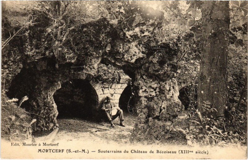 Carte postale ancienne Montcerf Souterrains du Chateau de Becoiseau