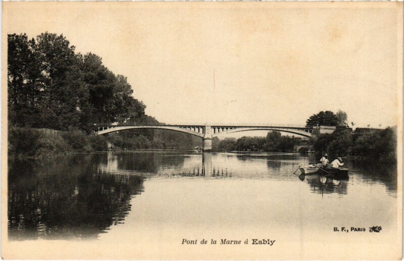 Carte postale ancienne Esbly Pont de la Marne à Esbly