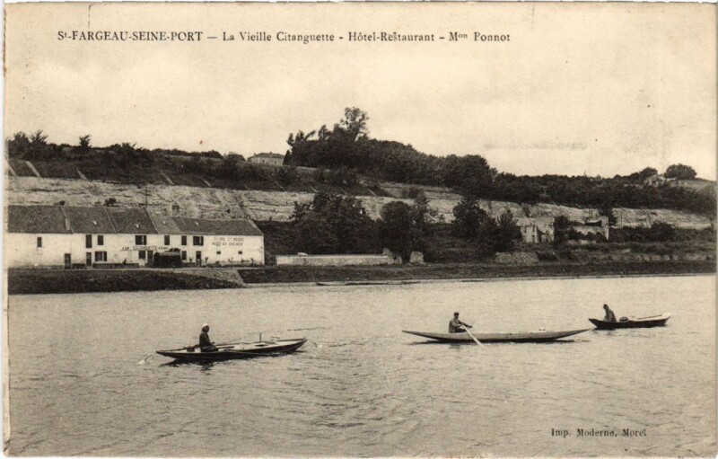 Carte postale ancienne Saint-Fargeau-Ponthierry Seine-Port - Hotel-Restaurant Mon Ponnot à Saint-Fargeau-Ponthierry