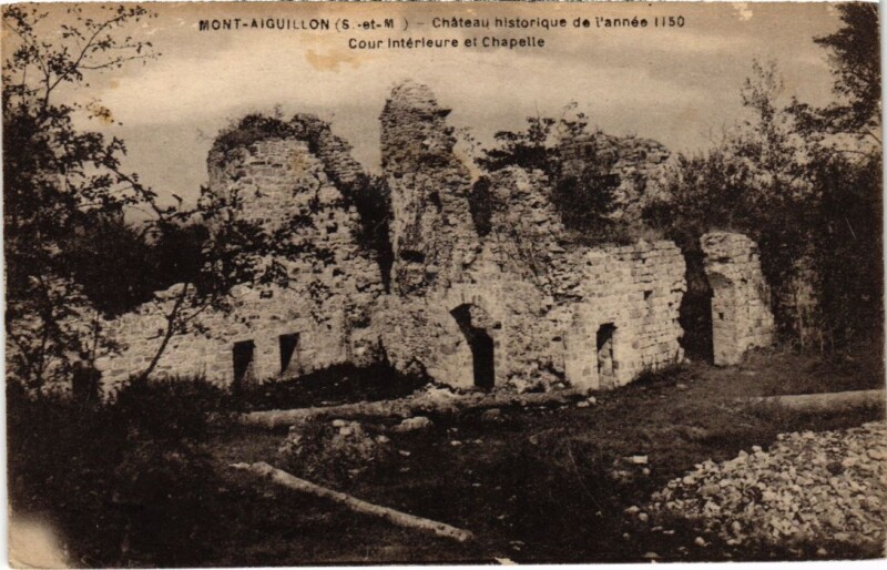 Carte postale ancienne Louan-Villegruis-Fontaine Mont-Aiguillon - Chateau à Louan-Villegruis-Fontaine