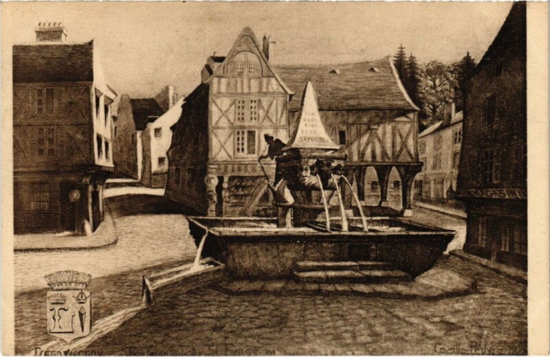 Carte postale ancienne Fontaine