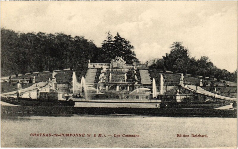 Carte postale ancienne Pomponne Chateau - Les Cascades à Pomponne