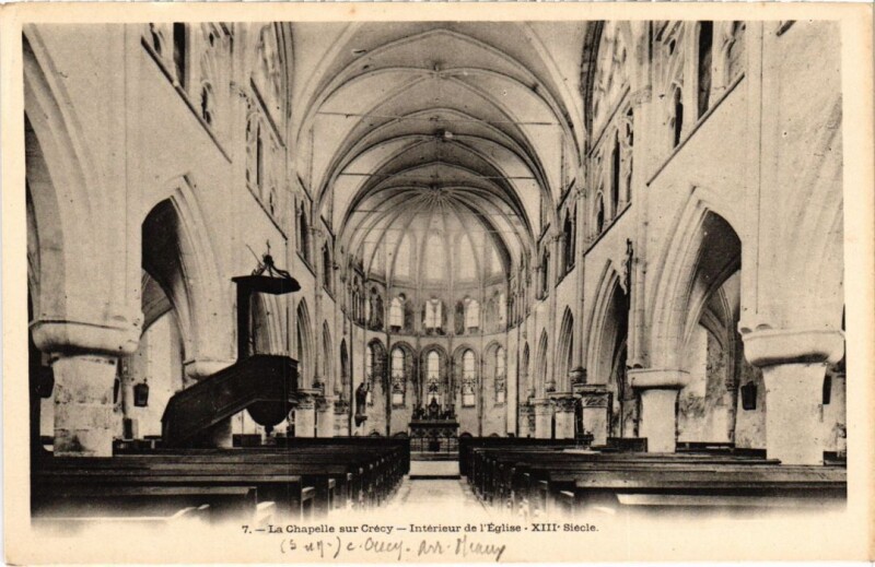 Carte postale ancienne Crecy-la-Chapelle La Chapelle-sur-Crecy - Interieur de l'Eglise