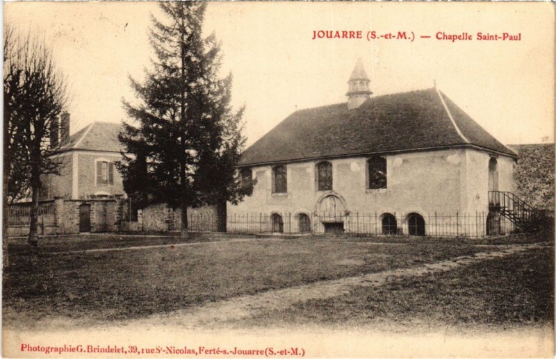 Carte postale ancienne Jouarre Chapelle Saint-Paul à Jouarre