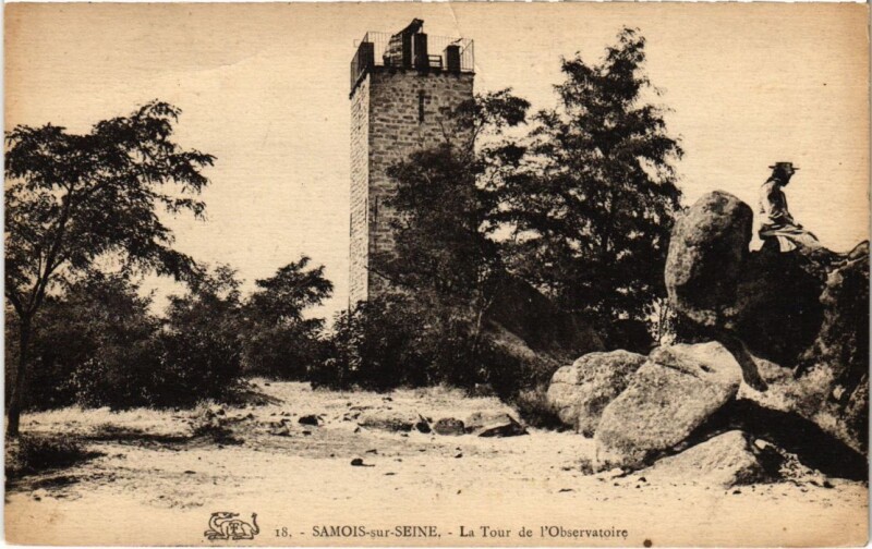 Carte postale ancienne Samois La Tour de l'Observatoire