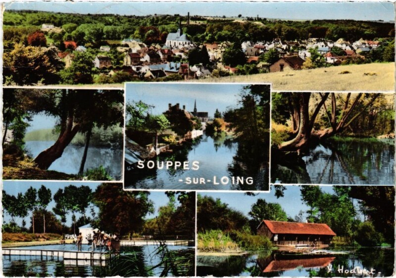Carte postale ancienne Souppes sur Loing souvenir à Souppes-sur-Loing