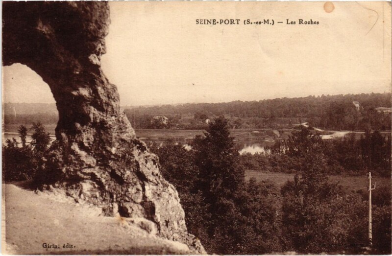 Carte postale ancienne Seine Port Les Roches à Seine-Port