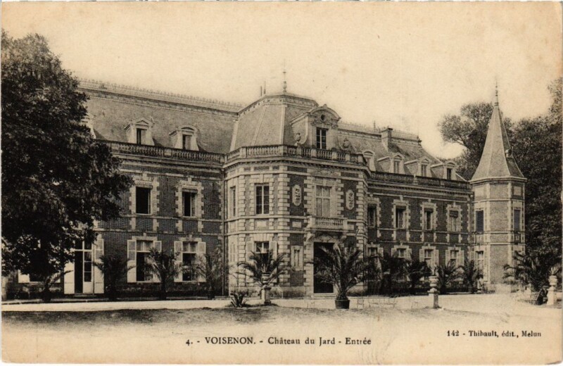 Carte postale ancienne Voisenon Chateau du Jard - Entree à Voisenon