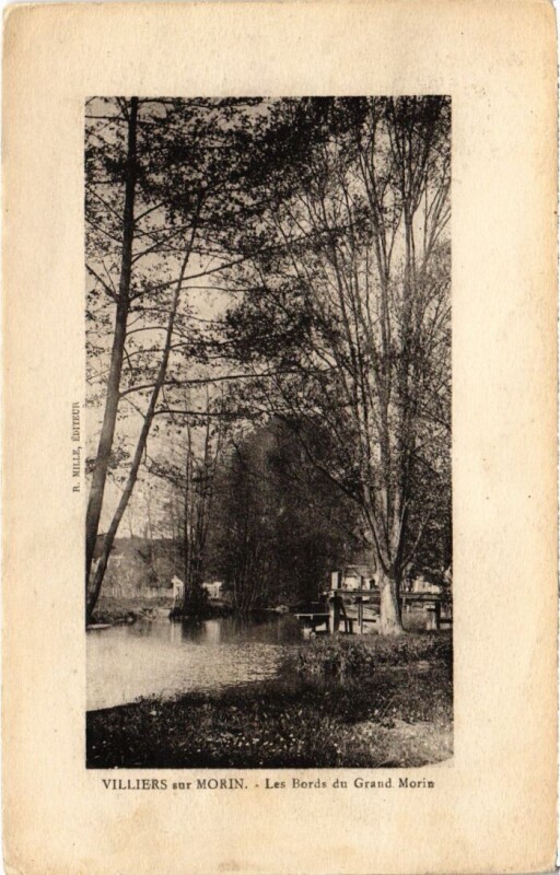 Carte postale ancienne Villiers-sur-Morin Les Bords du Morin à Villiers-sur-Morin