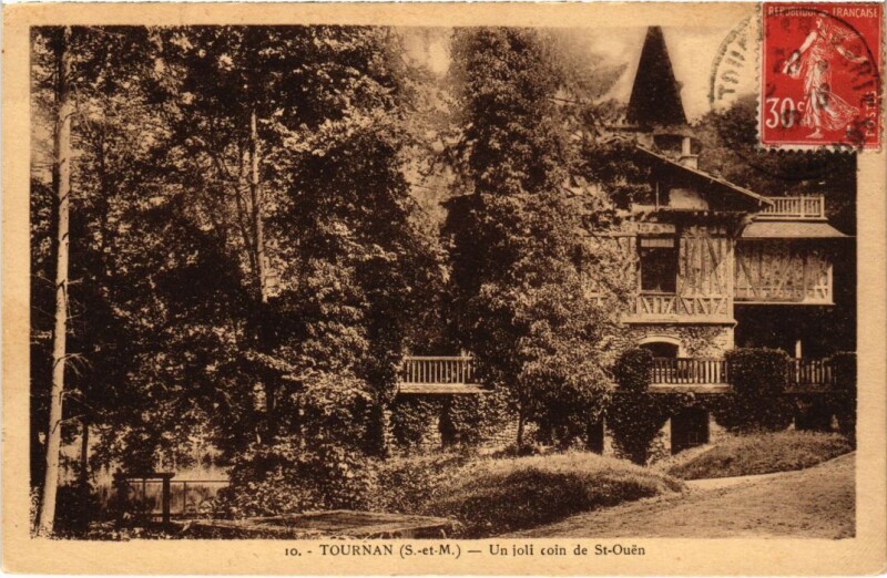 Carte postale ancienne Tournan-en-Brie Un Joli Coin de Saint-Ouen à Tournan-en-Brie
