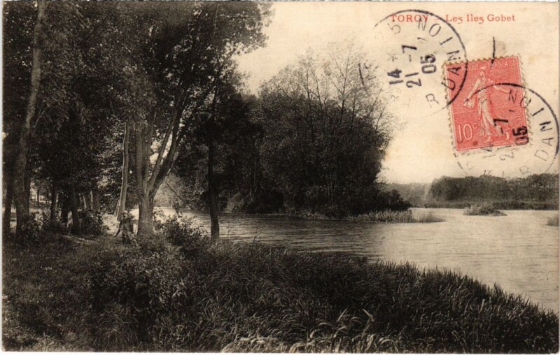 Carte postale ancienne Les Iles Gobet à Torcy