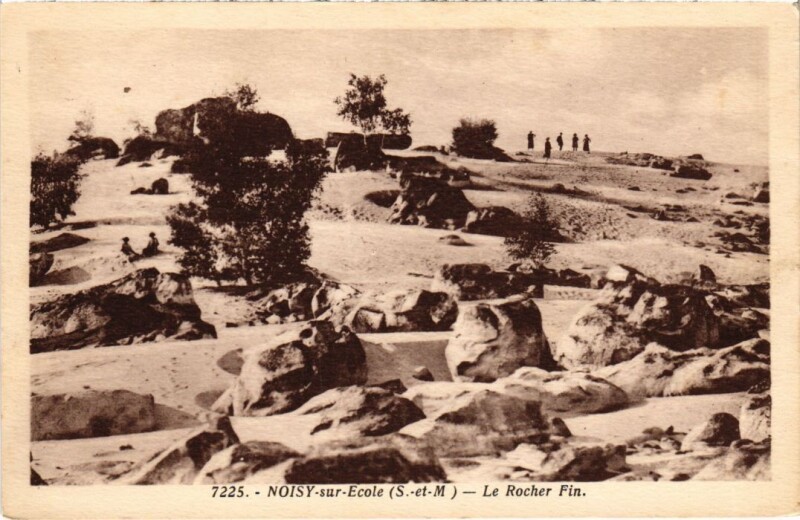 Carte postale ancienne Noisy-sur-Ecole Le Rocher Fin