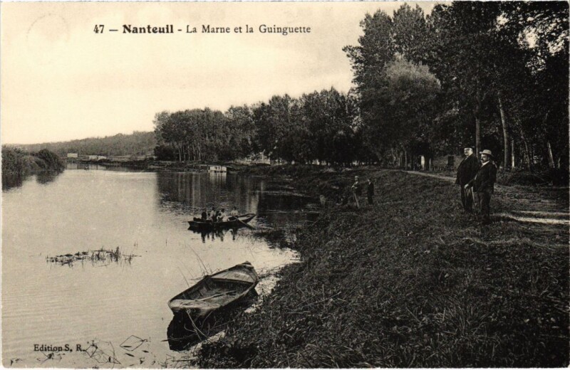 Carte postale ancienne Nanteuil La Marne et la Guinguette