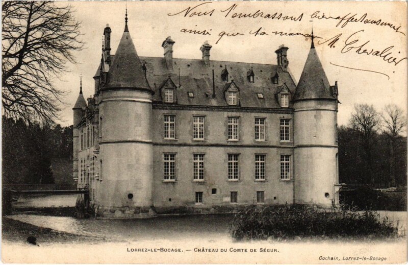 Carte postale ancienne Lorrez-le-Bocage Chateau du Comte de Segur