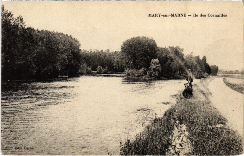 Carte postale ancienne Mary-sur-Marne Ile des Cornailles à Mary-sur-Marne