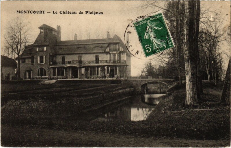 Carte postale ancienne Montcourt Le Chateau de Pleignes