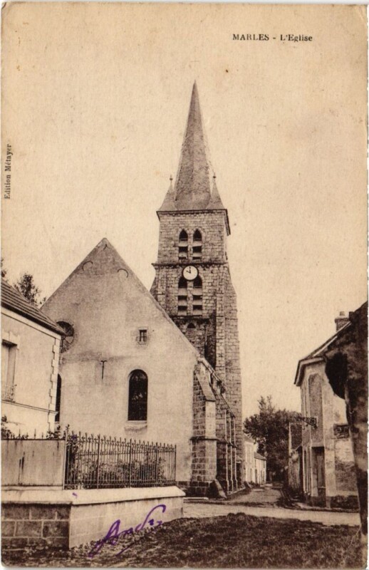 Carte postale ancienne Marles-en-Brie L'Eglise à Marles-en-Brie