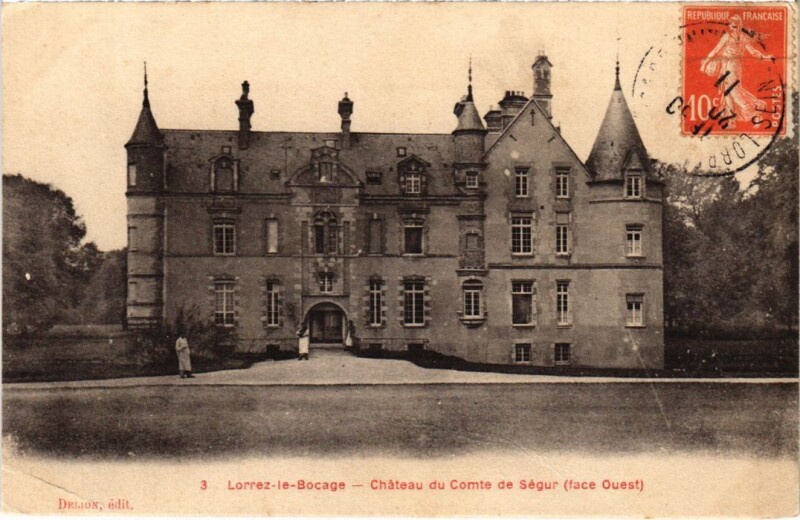 Carte postale ancienne Lorrez-le-Bocage Chateau du Comte de Segur