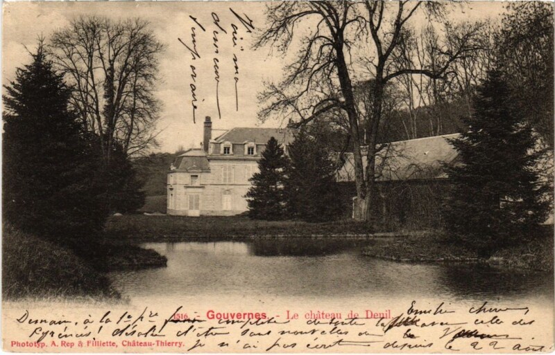 Carte postale ancienne Gouvernes Le Chateau de Deuil à Gouvernes