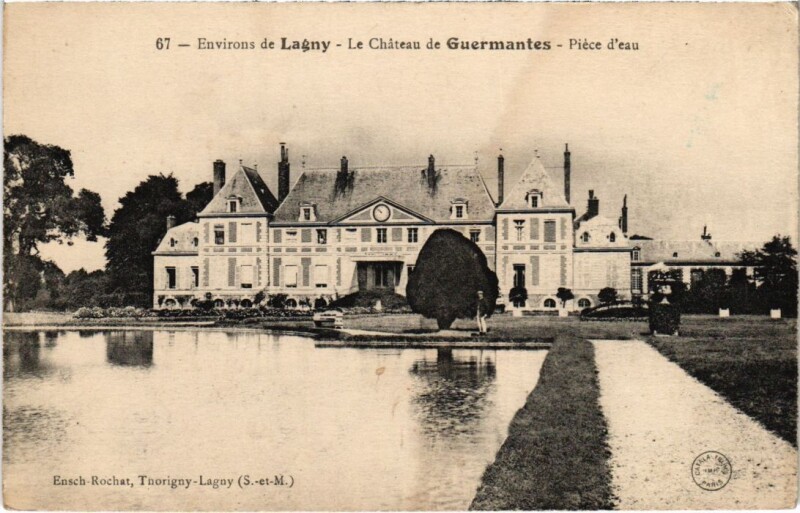 Carte postale ancienne Guermantes Le Chateau de Guermantes - Piece d'Eau à Guermantes