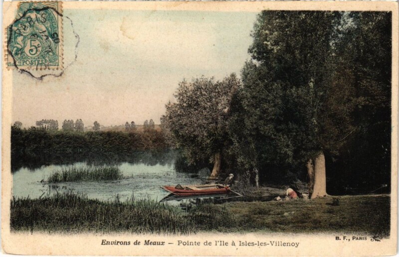 Carte postale ancienne Isles-les-Villenoy Pointe Sud de l'Ile d'Isles-les-Villenoy à Villenoy