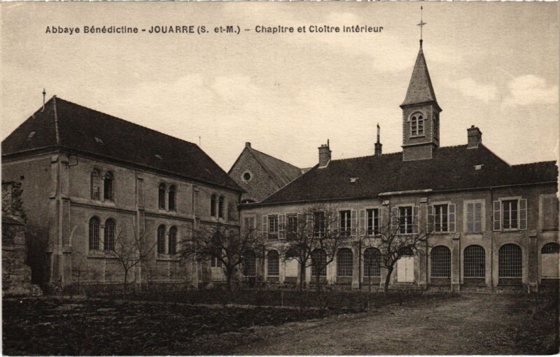 Carte postale ancienne Jouarre Abbaye Benedictine - Eglise Exterieure - Chapelle à Jouarre