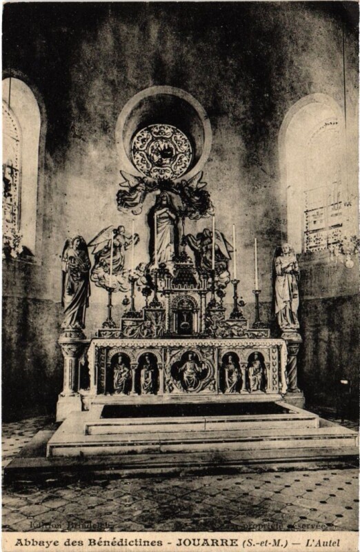 Carte postale ancienne La Ferte sous Jouarre Abbaye des Benedictines, Autel à Jouarre